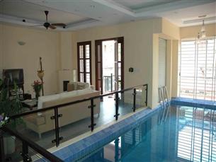 Swimming pool house for rent with 04 bedrooms in An Duong Vuong, Tay Ho